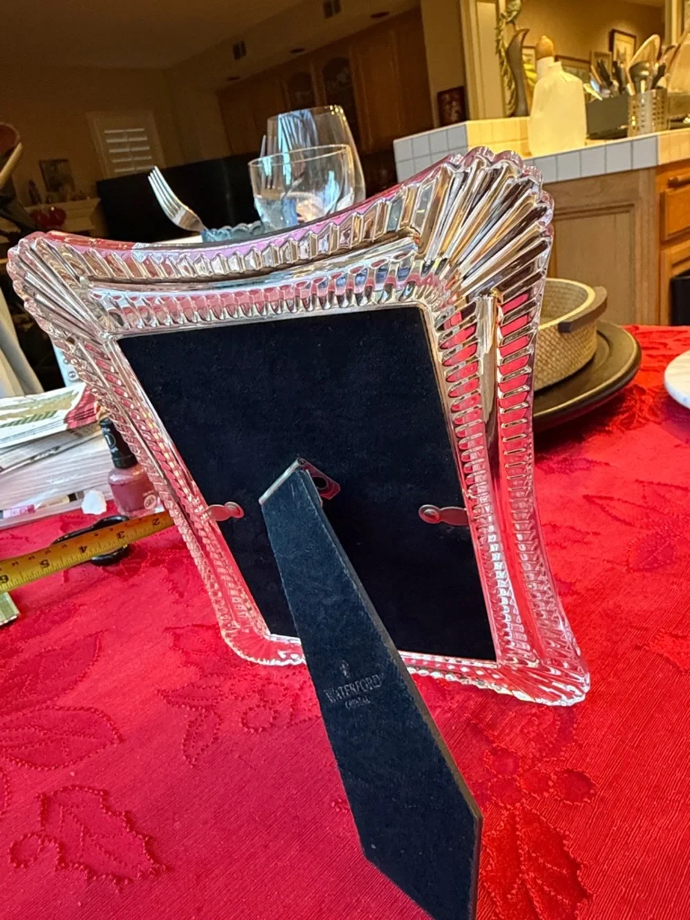 Vintage Waterford Crystal  Picture Frame -holding photo 4”X6” stamped